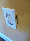 Wall Outlet Mount not Flush with Wall / Gainesville Georgia Home Inspection